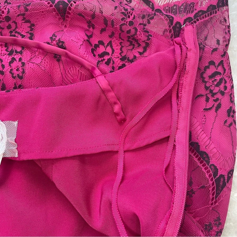 Free People Nothing like this black raspberry lace overlay open back mini dress - Picture 10 of 10